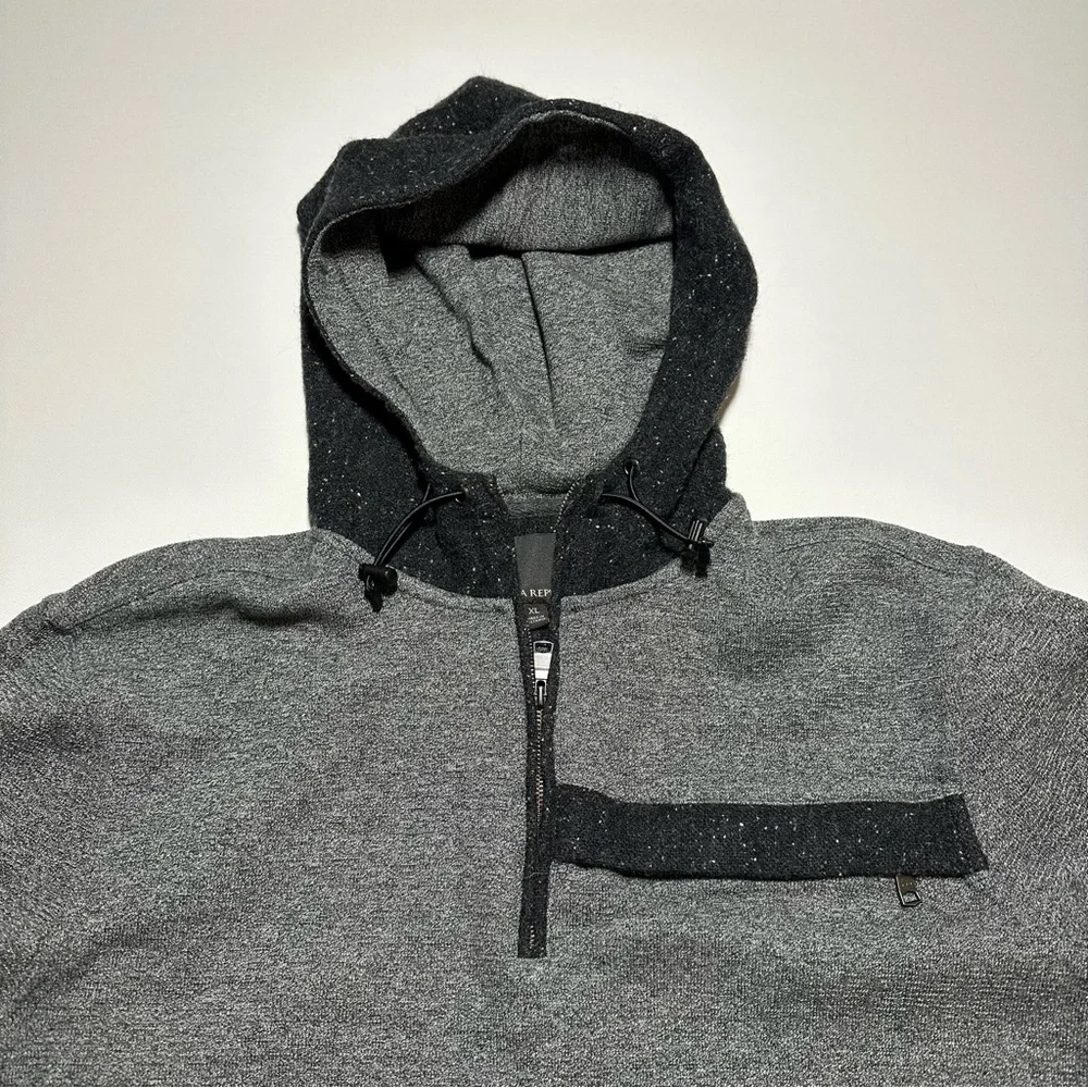 Banana Republic Quarter Zip Pullover Hoodie Sweatshirt - Mens XL